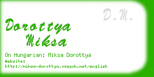 dorottya miksa business card